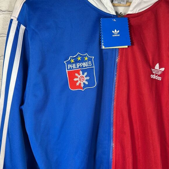 Adidas Philippines Unique Red White Blue Full-Zip Track Jacket size XXL READ - Picture 2 of 10